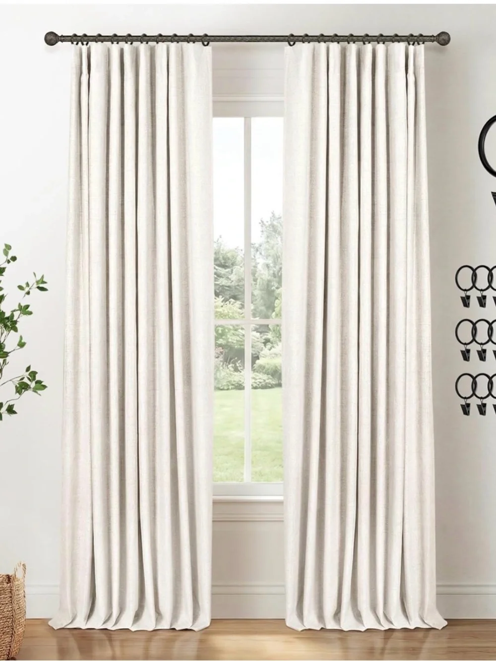 New INOVADAY 100% Blackout Curtains for Bedroom Black Out Curtains W50×L84